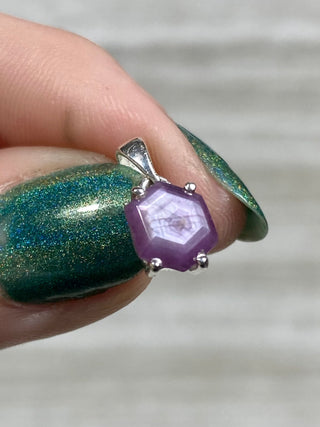 Ruby Facet in Sterling Silver Pendant from Curious Muse Crystals Tagged with asterism, corundum, crystal healing, Crystal Jewelry, energy work, hide-notify-btn, pink, red, ruby, Sterling, sterling silver
