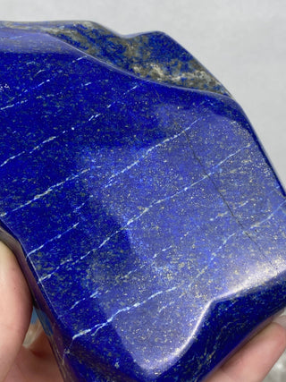 Dark Blue Lapis Lazuli Slab | Sparkly Pyrite Flakes from Curious Muse Crystals Tagged with blue, crown chakra, gold, hide-notify-btn, inspiration, lapis, Lapis lazuli, pyrite, ultramarine, wisdom