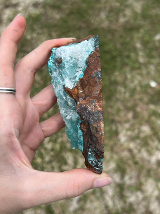 Rosasite with Aurichalcite Raw Specimen | Ojuela Mine, Mexico