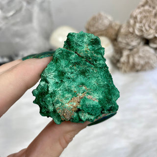 Velvet Malachite Cluster | Fibrous Green Copper Based Crystal from Curious Muse Crystals Tagged with Copper Stone, Crystal Healing, Dark Green Stone, Genuine Crystal, green, Hearth Chakra, hide-notify-btn, Malachite, Manifestation, Mineral Collection, Natural Mineral, Prosperity Wealth, Raw Mineral, Reiki Healing