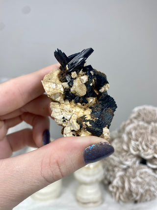 Mixed Raw Specimen from Malawi | Feldspar, Aegirine, Smoky Quartz from Curious Muse Crystals Tagged with aegirine, black, Crystal healing, Feldspar, fine mineral, genuine crystal, Malawi mineral, mineral collection, natural mineral, raw, raw specimen, smoky quartz, tourmaline