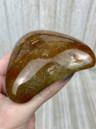 Rutile Quartz Polished Free Form High Grade from Curious Muse Crystals Tagged with clear, clear brazil quartz, crystal energy, crystal lens, genuine crystal, hide-notify-btn, polished, quartz, reiki crystal, reiki healing, rutile