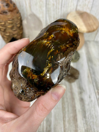 Lion's Mane Sumatran Amber | High Quality Collectors Grade Amber from Curious Muse Crystals Tagged with amber, brown, Crystal healing, fine mineral, fossil, fossilized amber, genuine crystal, hide-notify-btn, mineral specimen, real amber, sulfur, uv reactive