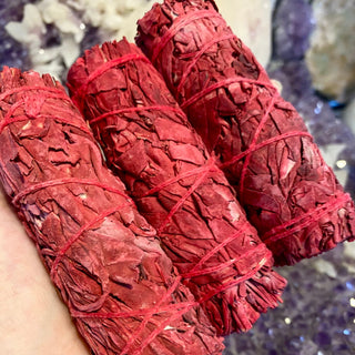 Dragon's blood on White Sage Bundle | Protection & Transformation from Curious Muse Crystals Tagged with dragonsblood, herb bundle, sage, white sage