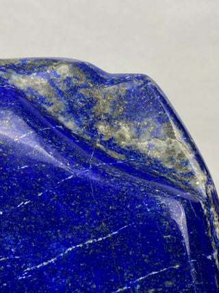 Dark Blue Lapis Lazuli Slab | Sparkly Pyrite Flakes from Curious Muse Crystals Tagged with blue, crown chakra, gold, hide-notify-btn, inspiration, lapis, Lapis lazuli, pyrite, ultramarine, wisdom