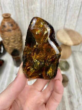 Lion's Mane Sumatran Amber | High Quality Collectors Grade Amber from Curious Muse Crystals Tagged with amber, brown, Crystal healing, fine mineral, fossil, fossilized amber, genuine crystal, hide-notify-btn, mineral specimen, real amber, sulfur, uv reactive
