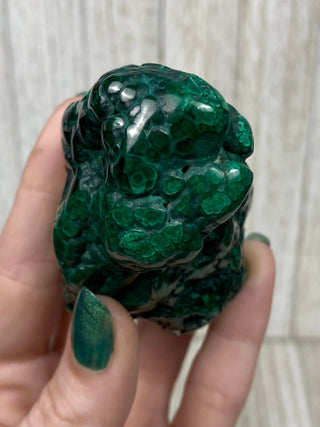 Malachite High Grade Polished Chunk from Curious Muse Crystals Tagged with Copper Stone, Crystal Healing, Dark Green Stone, Genuine Crystal, green, Hearth Chakra, hide-notify-btn, high grade, Malachite, Manifestation, Mineral Collection, Natural Mineral, polished, Raw Mineral