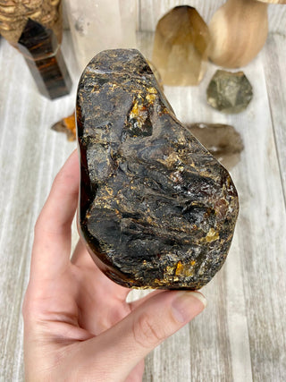 Lion's Mane Sumatran Amber | High Quality Collectors Grade Amber from Curious Muse Crystals Tagged with amber, brown, Crystal healing, fine mineral, fossil, fossilized amber, genuine crystal, hide-notify-btn, mineral specimen, real amber, sulfur, uv reactive