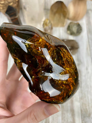 Lion's Mane Sumatran Amber | High Quality Collectors Grade Amber from Curious Muse Crystals Tagged with amber, brown, Crystal healing, fine mineral, fossil, fossilized amber, genuine crystal, hide-notify-btn, mineral specimen, real amber, sulfur, uv reactive