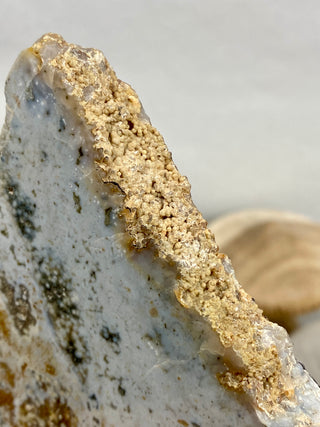 Ocean Jasper Slab | Pastel Colors from Curious Muse Crystals Tagged with Crystal healing, drusy pocket, hide-notify-btn, jasper, Madagascar mineral, mineral collection, natural mineral, ocean jasper, Orbicular jasper, peace and calming, purple, reiki healing, slab, white