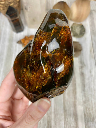 Lion's Mane Sumatran Amber | High Quality Collectors Grade Amber from Curious Muse Crystals Tagged with amber, brown, Crystal healing, fine mineral, fossil, fossilized amber, genuine crystal, hide-notify-btn, mineral specimen, real amber, sulfur, uv reactive