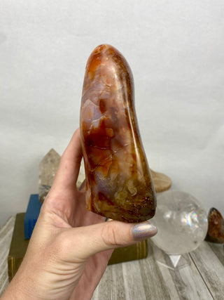 Carnelian Agate Freeform | Red Agate from Madagascar from Curious Muse Crystals Tagged with agate, carnelian, freeform, hide-notify-btn, love, madagascar, red, strength, willpower