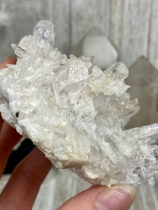 Danburite Raw Crystal Large Cluster | Caracas, Mexico from Curious Muse Crystals Tagged with clear, crown chakra, Crystal healing, danburite, hide-notify-btn, pink, raw, raw crystal