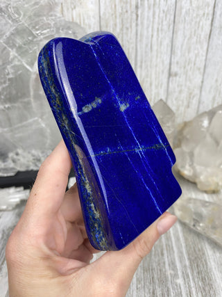 Dark Blue Lapis Lazuli Slab | Sparkly Pyrite Flakes from Curious Muse Crystals Tagged with blue, crown chakra, gold, hide-notify-btn, lapis, Lapis lazuli, pyrite, ultramarine