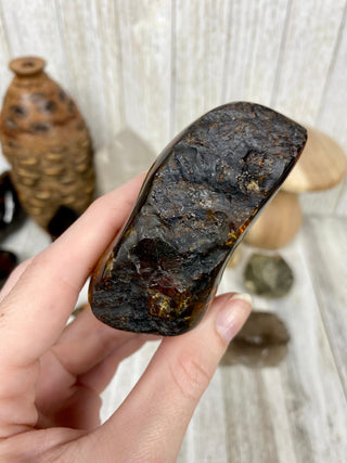 Lion's Mane Sumatran Amber | High Quality Collectors Grade Amber from Curious Muse Crystals Tagged with amber, brown, Crystal healing, fine mineral, fossil, fossilized amber, genuine crystal, hide-notify-btn, mineral specimen, real amber, sulfur, uv reactive