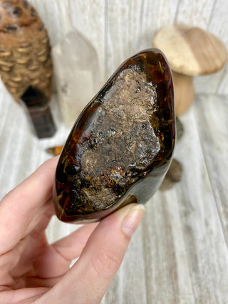 Lion's Mane Sumatran Amber | High Quality Collectors Grade Amber from Curious Muse Crystals Tagged with amber, brown, Crystal healing, fine mineral, fossil, fossilized amber, genuine crystal, hide-notify-btn, mineral specimen, real amber, sulfur, uv reactive