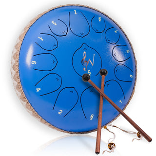 Steel Tongue Drum 12 Inch 13 Notes from Wise Harmony Tagged with instrument, meditation, meditation tool, music, sacred sound, sacred space, sound healing, steel drum, tongue drum