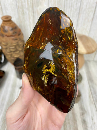 Lion's Mane Sumatran Amber | High Quality Collectors Grade Amber from Curious Muse Crystals Tagged with amber, brown, Crystal healing, fine mineral, fossil, fossilized amber, genuine crystal, hide-notify-btn, mineral specimen, real amber, sulfur, uv reactive