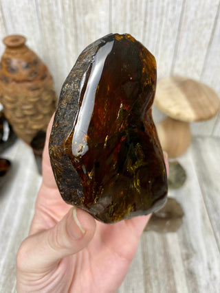 Lion's Mane Sumatran Amber | High Quality Collectors Grade Amber from Curious Muse Crystals Tagged with amber, brown, Crystal healing, fine mineral, fossil, fossilized amber, genuine crystal, hide-notify-btn, mineral specimen, real amber, sulfur, uv reactive