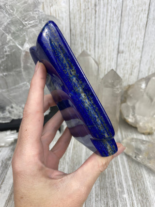 Dark Blue Lapis Lazuli Slab | Sparkly Pyrite Flakes from Curious Muse Crystals Tagged with blue, crown chakra, gold, hide-notify-btn, lapis, Lapis lazuli, pyrite, ultramarine