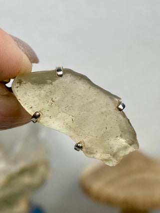 Libyan Desert Glass in Sterling Silver Pendant from Curious Muse Crystals Tagged with desert glass, hide-notify-btn, libya, necklace, Pendant, sterling silver, tektite, yellow