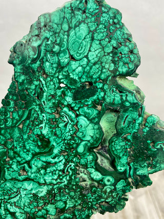 Malachite Polished Slab | Unique Patterns from Curious Muse Crystals Tagged with Copper Stone, Crystal Healing, Dark Green Stone, Genuine Crystal, green, Hearth Chakra, hide-notify-btn, high grade, Malachite, Manifestation, Mineral Collection, Natural Mineral, polished, slab