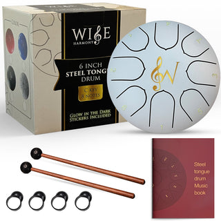 Steel Tongue Drum 6 Inch 8 Notes from Wise Harmony Tagged with sacred sound, sacred space, sound healing, steel drum, tongue drum