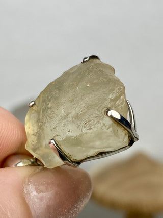 Libyan Desert Glass in Sterling Silver Pendant from Curious Muse Crystals Tagged with desert glass, hide-notify-btn, libya, necklace, Pendant, sterling silver, tektite, yellow
