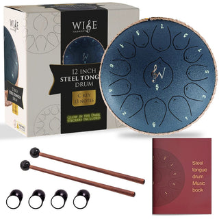 Steel Tongue Drum 12 Inch 13 Notes from Wise Harmony Tagged with instrument, meditation, meditation tool, music, sacred sound, sacred space, sound healing, steel drum, tongue drum