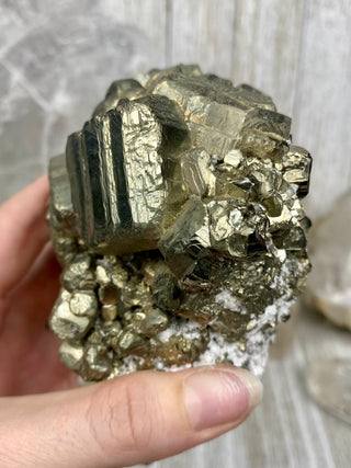 Pyrite Raw Large Termination Cluster | Brazil from Curious Muse Crystals Tagged with fools gold, gold, golden pyrite, money magic, money rock, pyrite, raw, raw crystal, wealth crystal