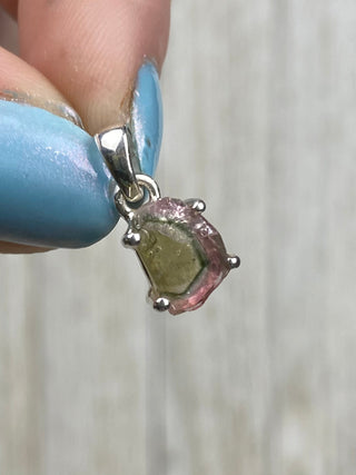 Tourmaline in Sterling Silver Pendant from Curious Muse Crystals Tagged with crystal healing, Crystal Jewelry, energy work, hide-notify-btn, pink, red, Sterling, sterling silver, tourmaline