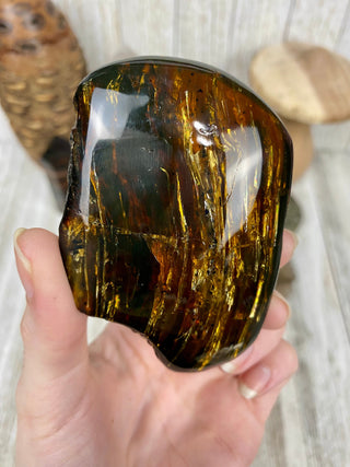 Lion's Mane Sumatran Amber | High Quality Collectors Grade Amber from Curious Muse Crystals Tagged with amber, brown, Crystal healing, fine mineral, fossil, fossilized amber, genuine crystal, hide-notify-btn, mineral specimen, real amber, sulfur, uv reactive