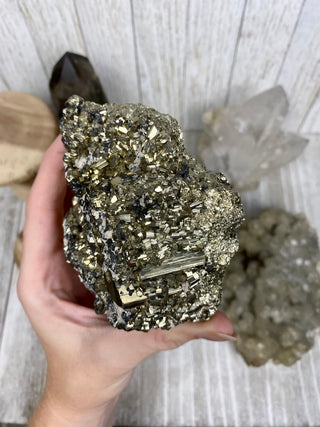 Pyrite Raw Cluster | Brazil from Curious Muse Crystals Tagged with fools gold, gold, golden pyrite, money magic, money rock, pyrite, raw, raw crystal, wealth crystal
