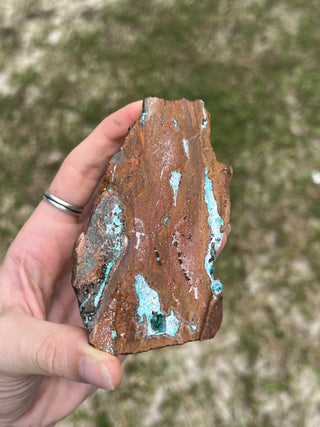 Rosasite with Aurichalcite Raw Specimen | Ojuela Mine, Mexico