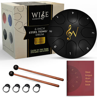 Steel Tongue Drum 6 Inch 8 Notes from Wise Harmony Tagged with sacred sound, sacred space, sound healing, steel drum, tongue drum