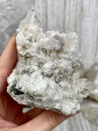 Danburite Raw Crystal Large Cluster with Calcite | Caracas, Mexico from Curious Muse Crystals Tagged with clear, crown chakra, Crystal healing, danburite, hide-notify-btn, pink, raw, raw crystal