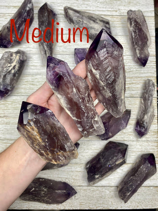 Amethyst Semi-Polished Root | Brazil from Curious Muse Crystals Tagged with amethyst, crystal point, dark purple amethyst, purple, purple crystal, purple Quartz, raw