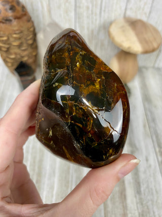 Lion's Mane Sumatran Amber | High Quality Collectors Grade Amber from Curious Muse Crystals Tagged with amber, brown, Crystal healing, fine mineral, fossil, fossilized amber, genuine crystal, hide-notify-btn, mineral specimen, real amber, sulfur, uv reactive