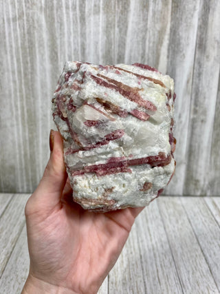 Pink Rubellite Tourmaline in Albite | Brazil from Curious Muse Crystals Tagged with Albite, brazil, hide-notify-btn, pink, raw, rubellite, tourmaline