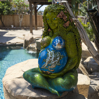 Mother Gaia Statue 24 inch from Curious Muse Crystals Tagged with gaia, millennial gaia, mother earth, sacred space, statue, wall decor