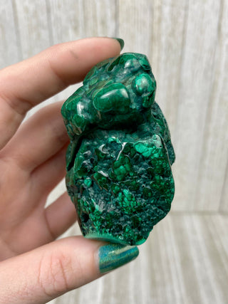 Malachite High Grade Polished Chunk from Curious Muse Crystals Tagged with Copper Stone, Crystal Healing, Dark Green Stone, Genuine Crystal, green, Hearth Chakra, hide-notify-btn, high grade, Malachite, Manifestation, Mineral Collection, Natural Mineral, polished, Raw Mineral