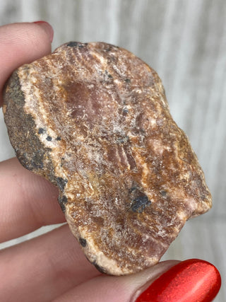 Rhodochrosite Slab from Argentina from Curious Muse Crystals Tagged with crystal, Crystal healing, crystal plate, hide-notify-btn, pink, pink crystal, reiki healing, rhodochrosite, slab, slice