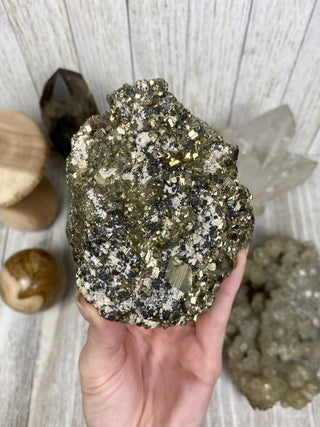 Pyrite Raw Cluster | Brazil from Curious Muse Crystals Tagged with fools gold, gold, golden pyrite, money magic, money rock, pyrite, raw, raw crystal, wealth crystal
