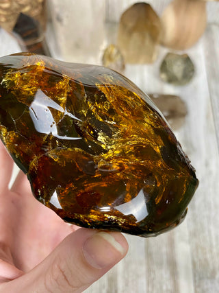 Lion's Mane Sumatran Amber | High Quality Collectors Grade Amber from Curious Muse Crystals Tagged with amber, brown, Crystal healing, fine mineral, fossil, fossilized amber, genuine crystal, hide-notify-btn, mineral specimen, real amber, sulfur, uv reactive