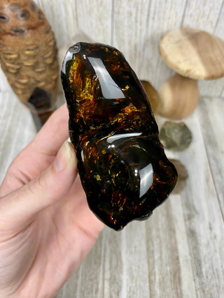 Lion's Mane Sumatran Amber | High Quality Collectors Grade Amber from Curious Muse Crystals Tagged with amber, brown, Crystal healing, fine mineral, fossil, fossilized amber, genuine crystal, hide-notify-btn, mineral specimen, real amber, sulfur, uv reactive