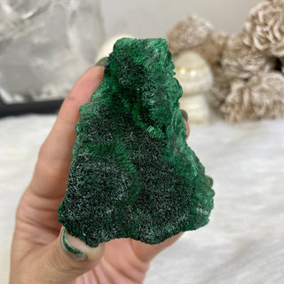 Velvet Malachite Cluster | Fibrous Green Copper Based Crystal from Curious Muse Crystals Tagged with Copper Stone, Crystal Healing, Dark Green Stone, Genuine Crystal, green, Hearth Chakra, hide-notify-btn, Malachite, Manifestation, Mineral Collection, Natural Mineral, Prosperity Wealth, Raw Mineral, Reiki Healing