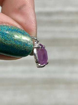 Ruby Facet in Sterling Silver Pendant from Curious Muse Crystals Tagged with asterism, corundum, crystal healing, Crystal Jewelry, energy work, hide-notify-btn, pink, red, ruby, Sterling, sterling silver
