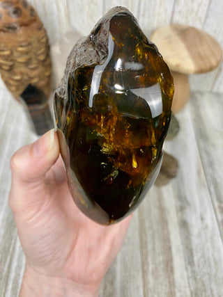 Lion's Mane Sumatran Amber | High Quality Collectors Grade Amber from Curious Muse Crystals Tagged with amber, brown, Crystal healing, fine mineral, fossil, fossilized amber, genuine crystal, hide-notify-btn, mineral specimen, real amber, sulfur, uv reactive
