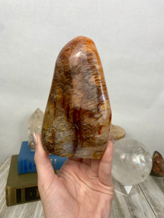 Carnelian Agate Freeform | Red Agate from Madagascar from Curious Muse Crystals Tagged with agate, carnelian, freeform, hide-notify-btn, love, madagascar, red, strength, willpower