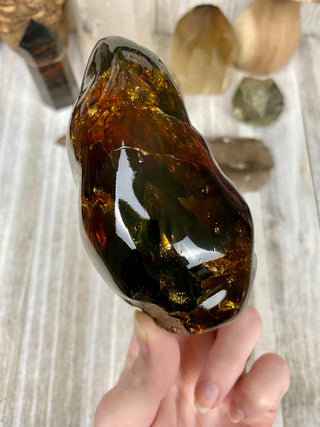 Lion's Mane Sumatran Amber | High Quality Collectors Grade Amber from Curious Muse Crystals Tagged with amber, brown, Crystal healing, fine mineral, fossil, fossilized amber, genuine crystal, hide-notify-btn, mineral specimen, real amber, sulfur, uv reactive